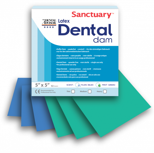 Rubber Dam 6 x 6 " Latex BLUE Plain perla dental supplies