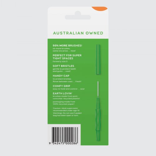 DENTAGENIE DENTAL BRUSH SUPER TIGHT (GREEN) - 18 PER PACK